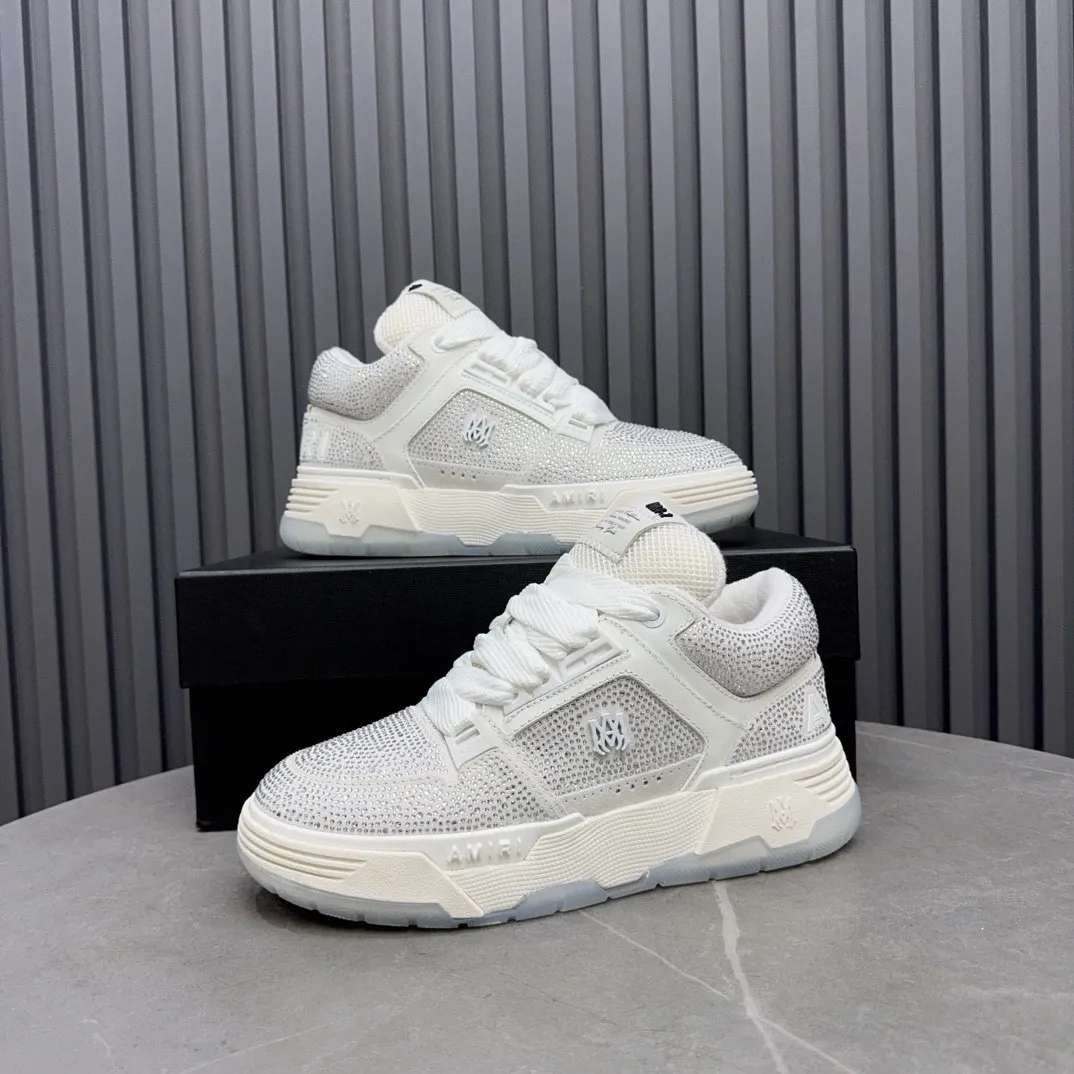 Men's men's shoes 💰800 AMIRI Amir Couple's new hot brick high street sneakers with bone sports shoes, toe-layer cowhide upper, upper side bones, purely hand-stitched, with good three-dimensional effect, customized metal LOGO, code number 35-44 (45, 46 customized)